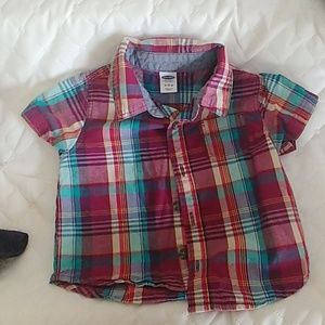 Baby boy polo plaid shirt